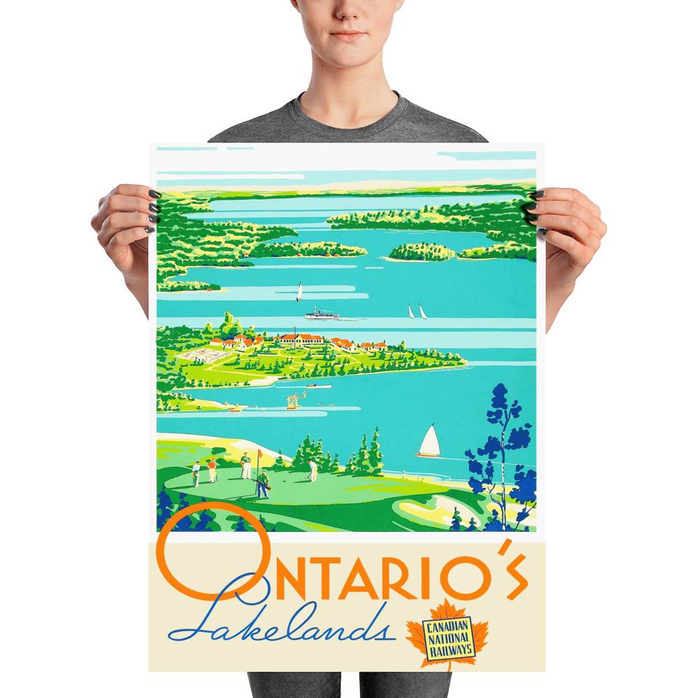 Affiche vintage - Ontario - National Canadian Railsway