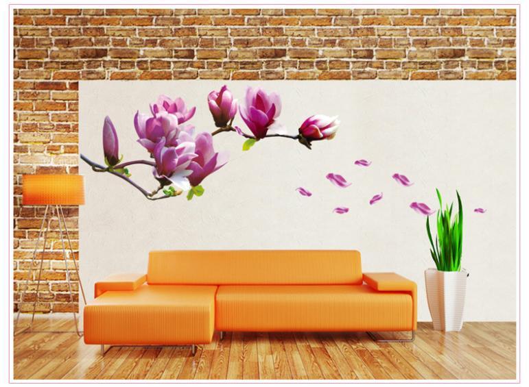 Sticker Mural - Peach Flower | sticker mural | STIKEO.COM