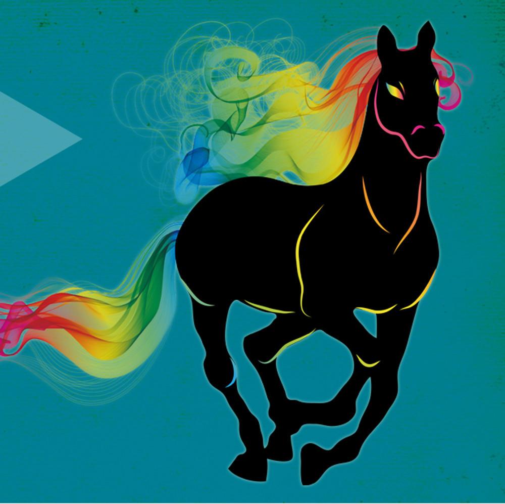 Sticker mural - cheval multicolore - 3D Horse wall stickers | sticker mural | STIKEO.COM