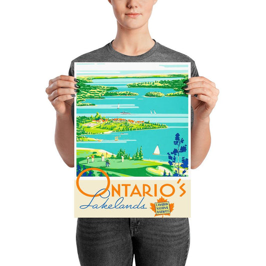 Affiche vintage - Ontario - National Canadian Railsway