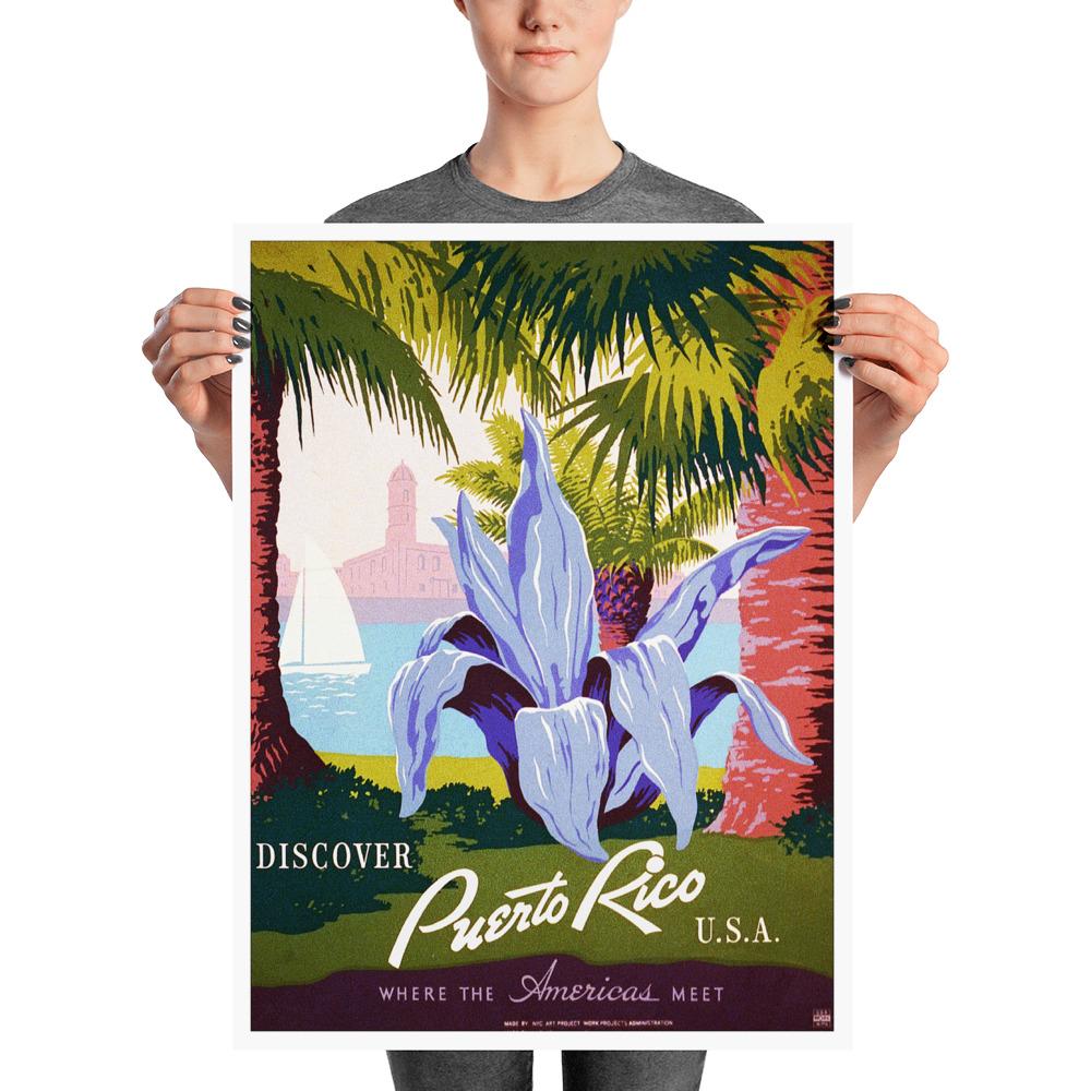 Poster Vintage - Discover Puerto Rico