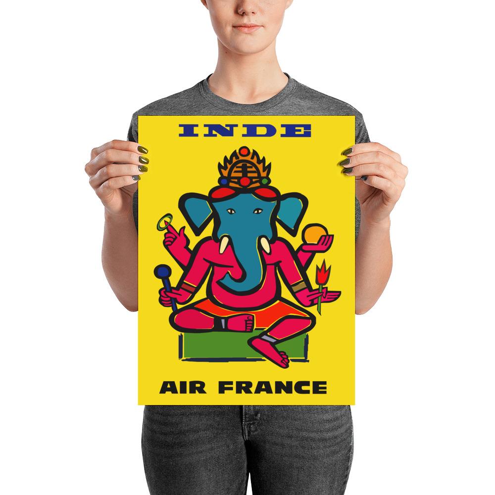 Poster Vintage - Air France - Inde