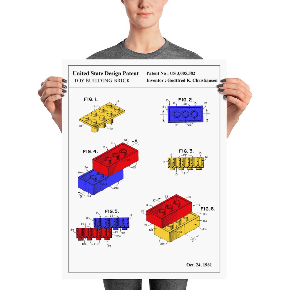 Affiche de Brevet - Brique Lego