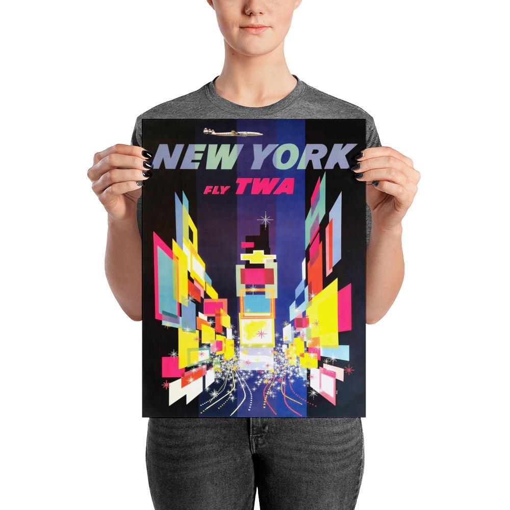 Affiche Vintage - New York Fly TWA