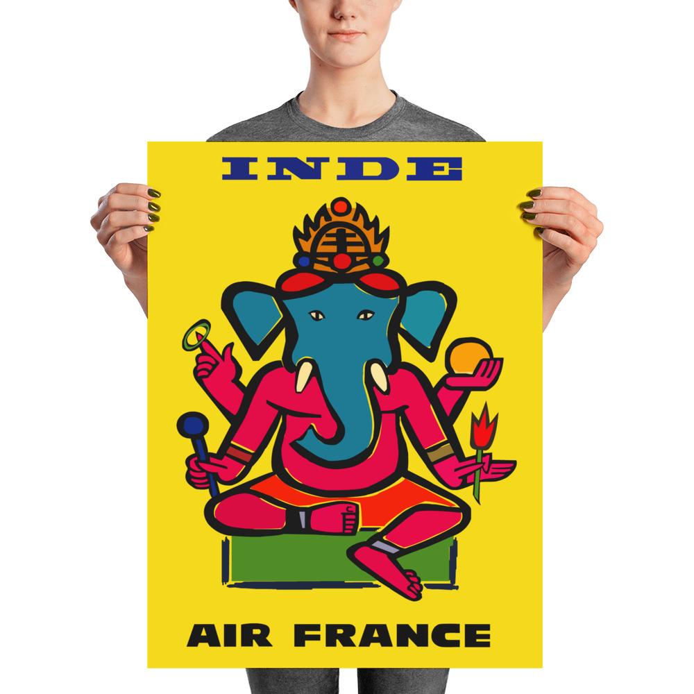 Poster Vintage - Air France - Inde