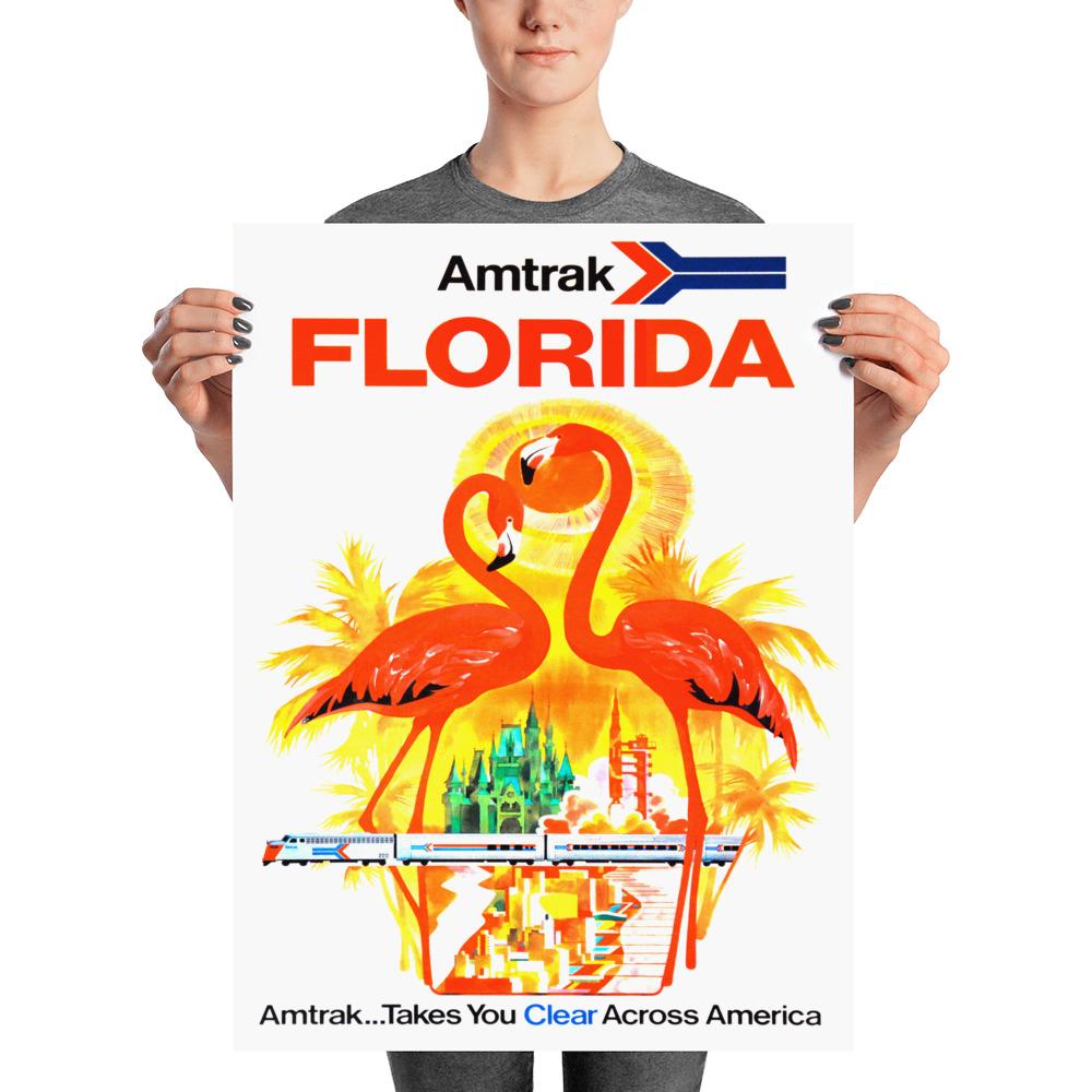 Affiche Vintage - Amtrack - Florida