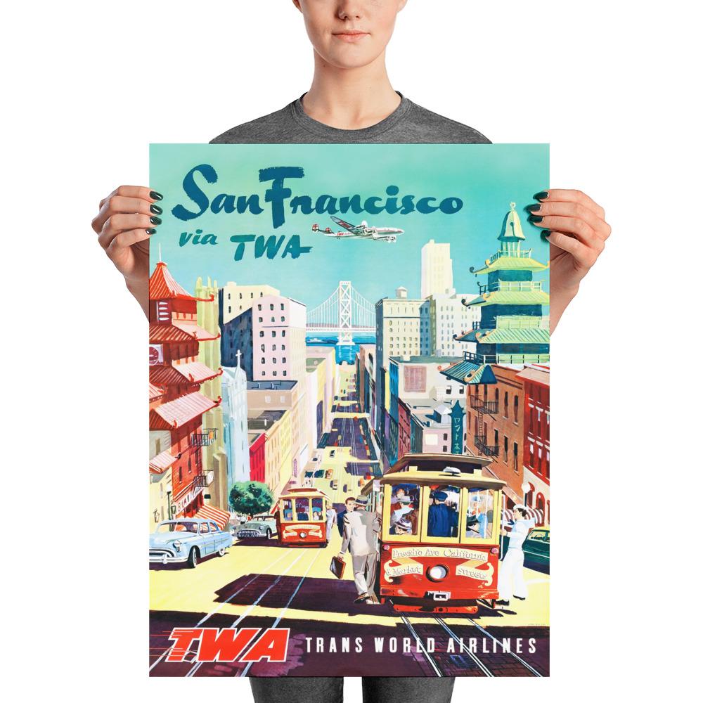 Affiche Vintage - San Francisco via TWA