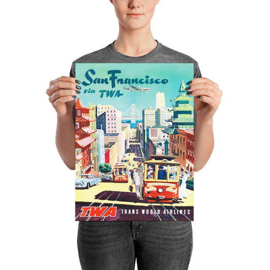 Affiche Vintage - San Francisco via TWA