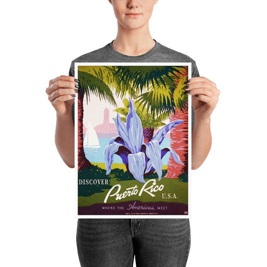 Poster Vintage - Discover Puerto Rico