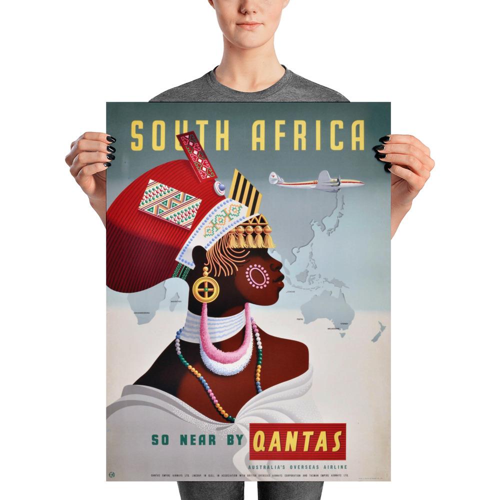 Affiche Vintage - Quantas Airline - South Africa