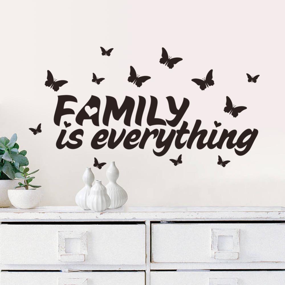 Sticker mural - Family is everything - Noir | sticker mural | STIKEO.COM