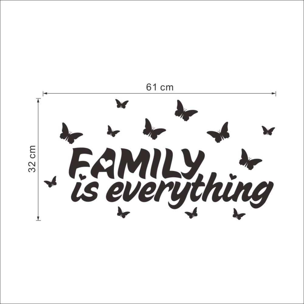 Sticker mural - Family is everything - Noir | sticker mural | STIKEO.COM