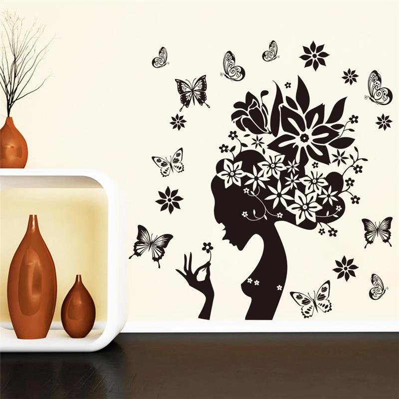 Sticker mural - Fée papillon noir | sticker mural | STIKEO.COM