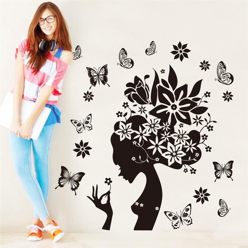 Sticker mural - Fée papillon noir | sticker mural | STIKEO.COM