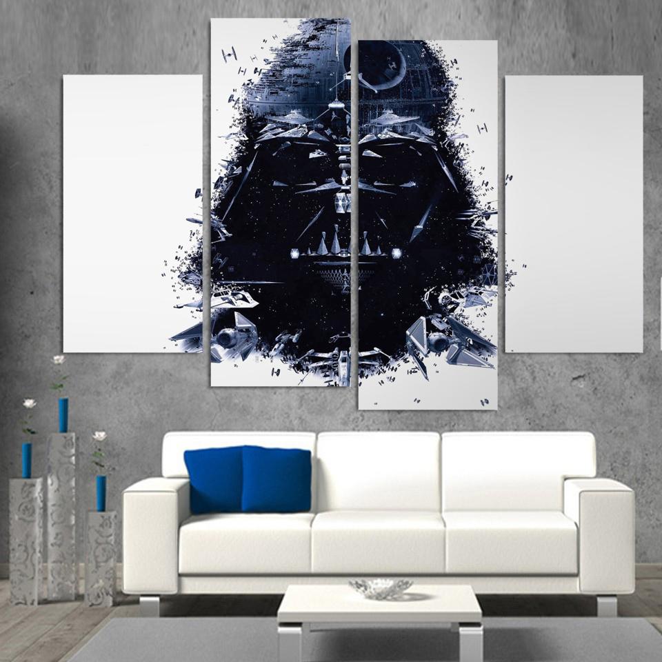 Tableaux sur toile - Set de 4 - Star Wars - Dark vador | tableau | STIKEO.COM