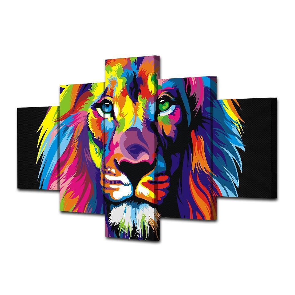 Pop Lion | tableau | STIKEO.COM