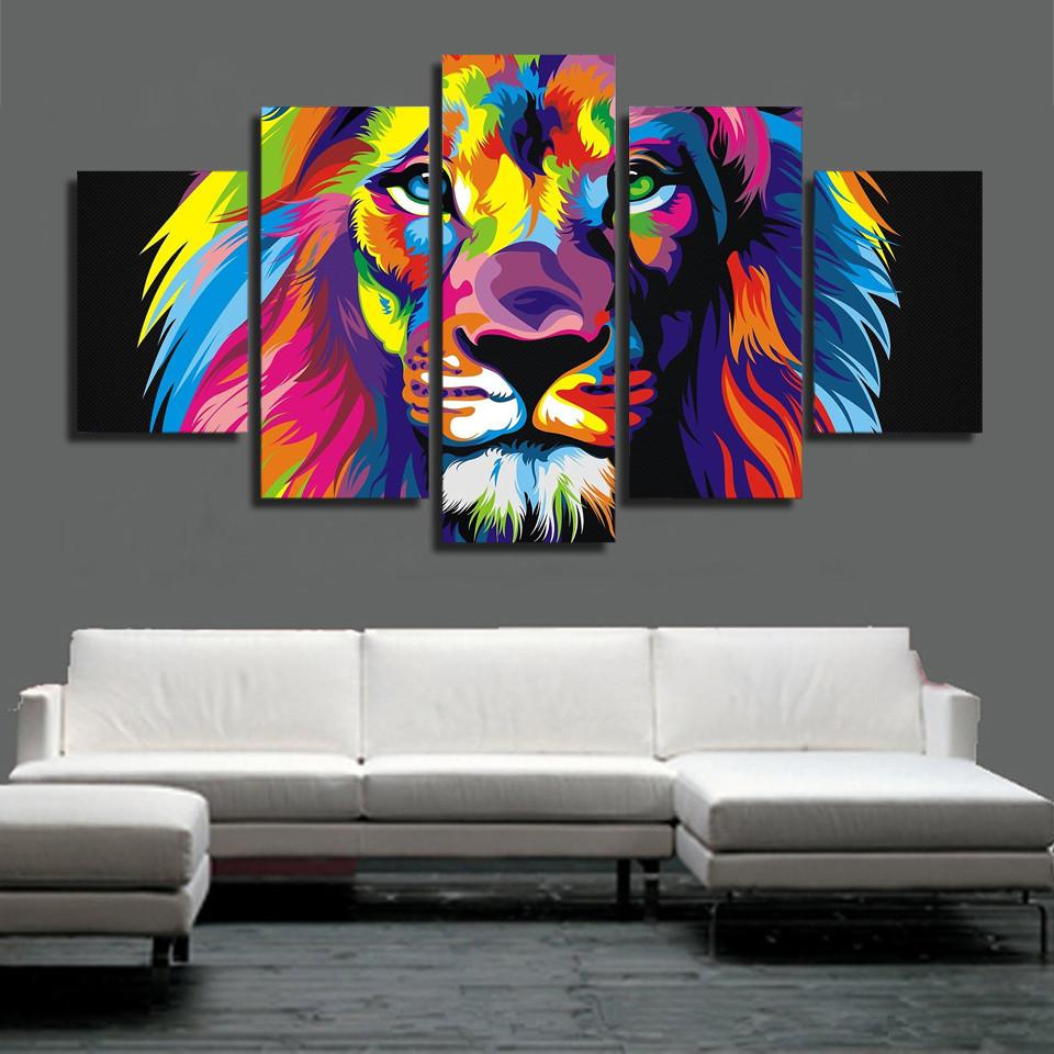 Pop Lion | tableau | STIKEO.COM