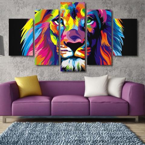 Pop Lion | tableau | STIKEO.COM