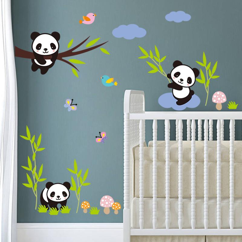 Little Bamboo Panda | sticker mural | STIKEO.COM