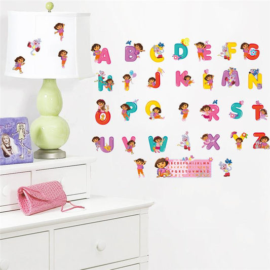 Sticker murale - Alphabet - Dora l’exploratrice | sticker mural | STIKEO.COM