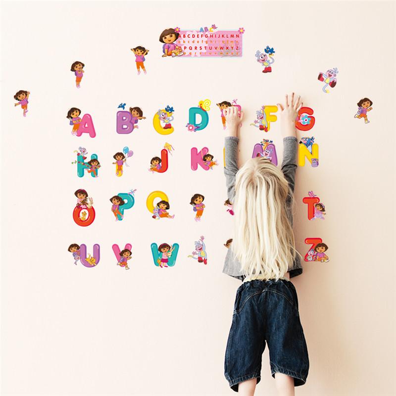 Sticker murale - Alphabet - Dora l’exploratrice | sticker mural | STIKEO.COM