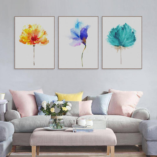 Watercolor Flowers Collection | poster | STIKEO.COM