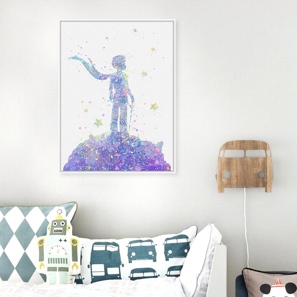 Watercolor Little Prince | poster | STIKEO.COM