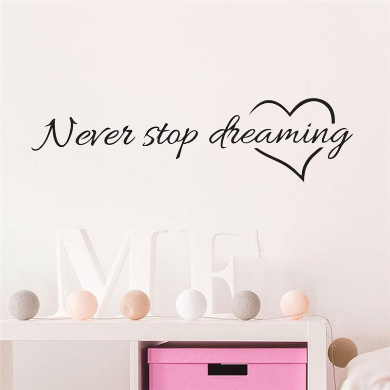 Never stop dreaming | sticker mural | STIKEO.COM