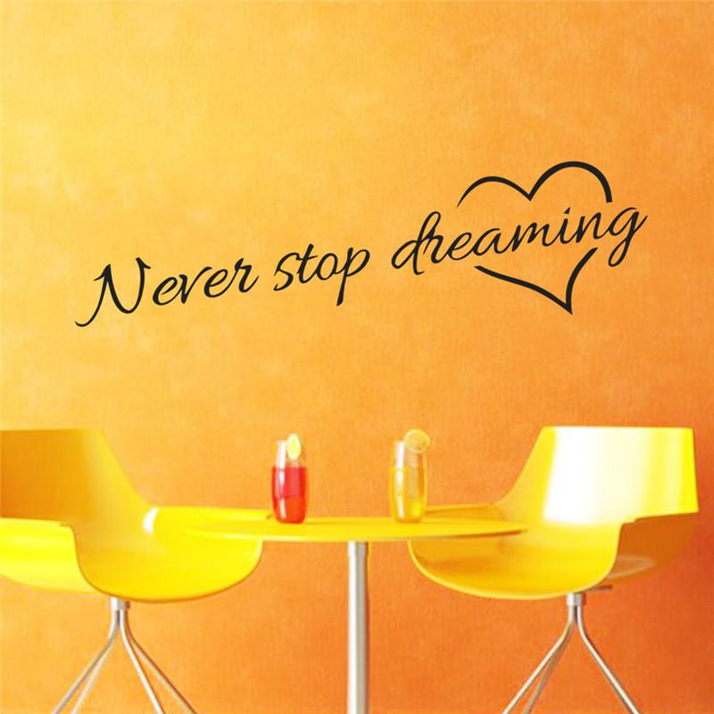 Never stop dreaming | sticker mural | STIKEO.COM