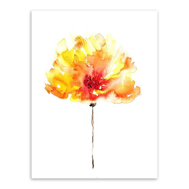 Watercolor Flowers Collection | poster | STIKEO.COM