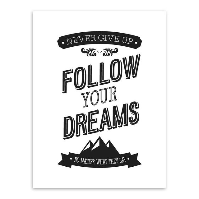 " Follow your dreams" | poster | STIKEO.COM