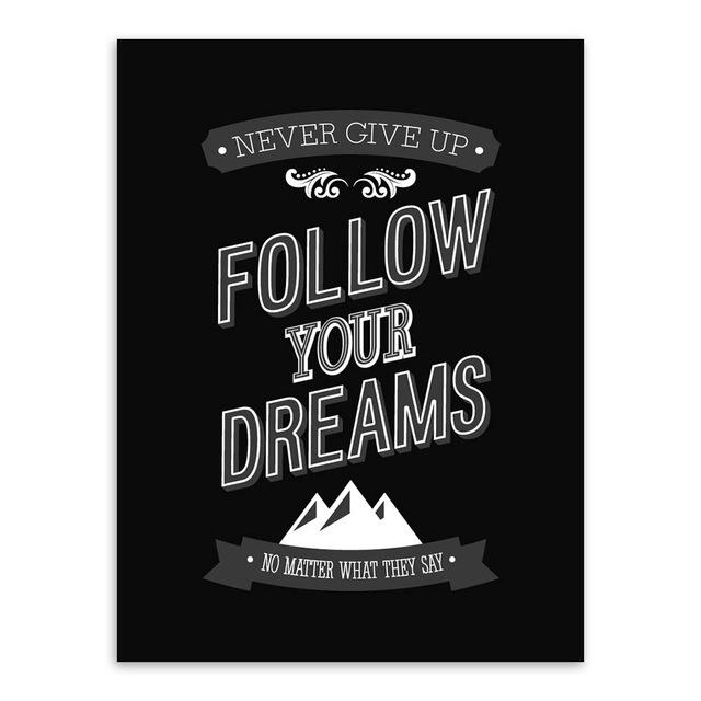 " Follow your dreams" | poster | STIKEO.COM