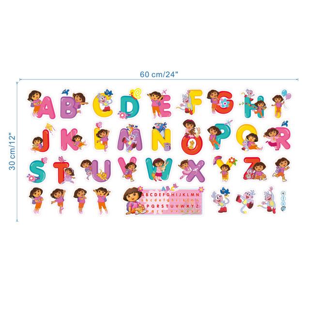 Sticker murale - Alphabet - Dora l’exploratrice | sticker mural | STIKEO.COM