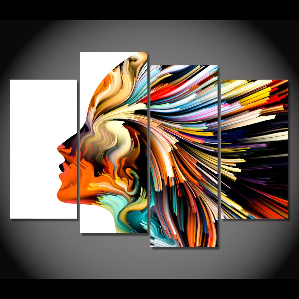 Colors Lines Woman | tableau | STIKEO.COM