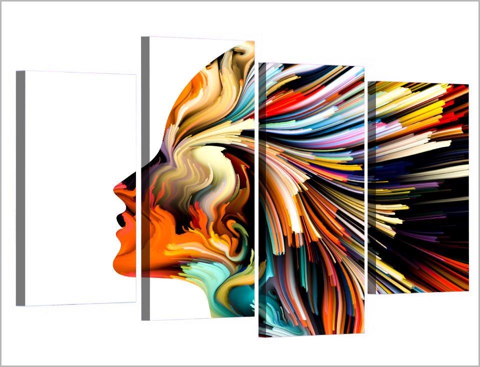 Colors Lines Woman | tableau | STIKEO.COM