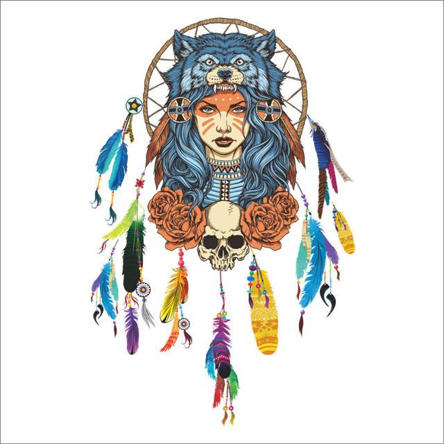 Sticker Mural - Dream Catcher Flying Feathers | sticker mural | STIKEO.COM