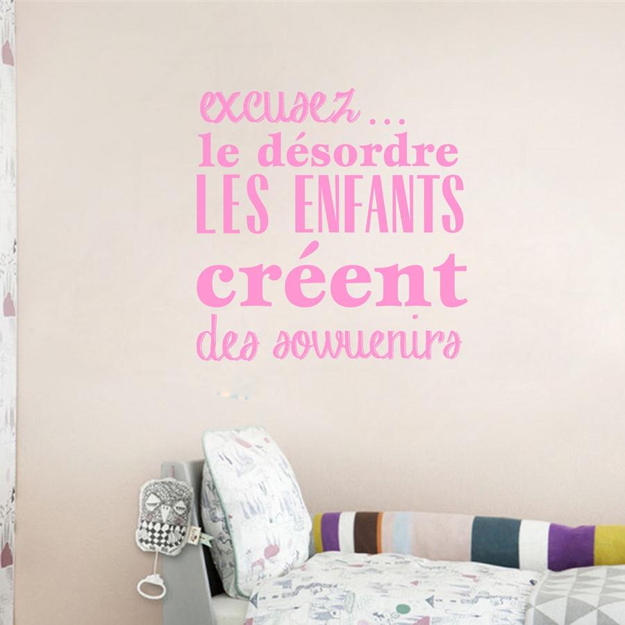 Sticker mural - Excusez le désordre les enfants créent des souvenirs | sticker mural | STIKEO.COM