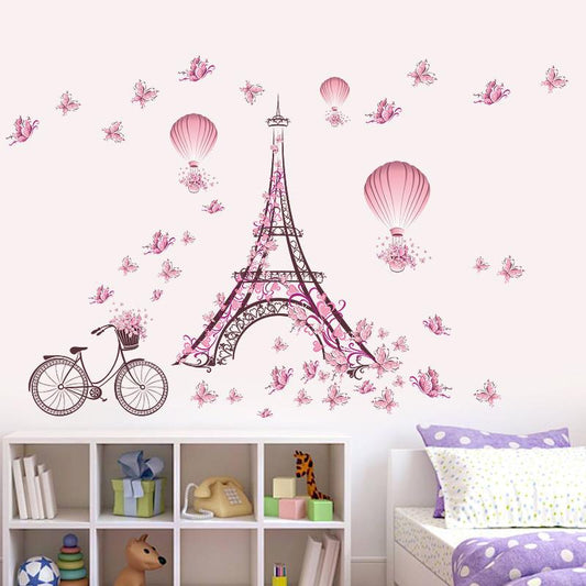 Sticker mural - Pink Tour Eiffel | sticker mural | STIKEO.COM