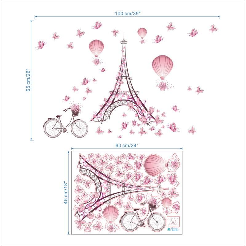 Sticker mural - Pink Tour Eiffel | sticker mural | STIKEO.COM