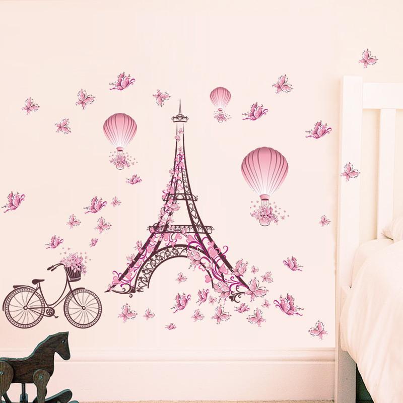 Sticker mural - Pink Tour Eiffel | sticker mural | STIKEO.COM