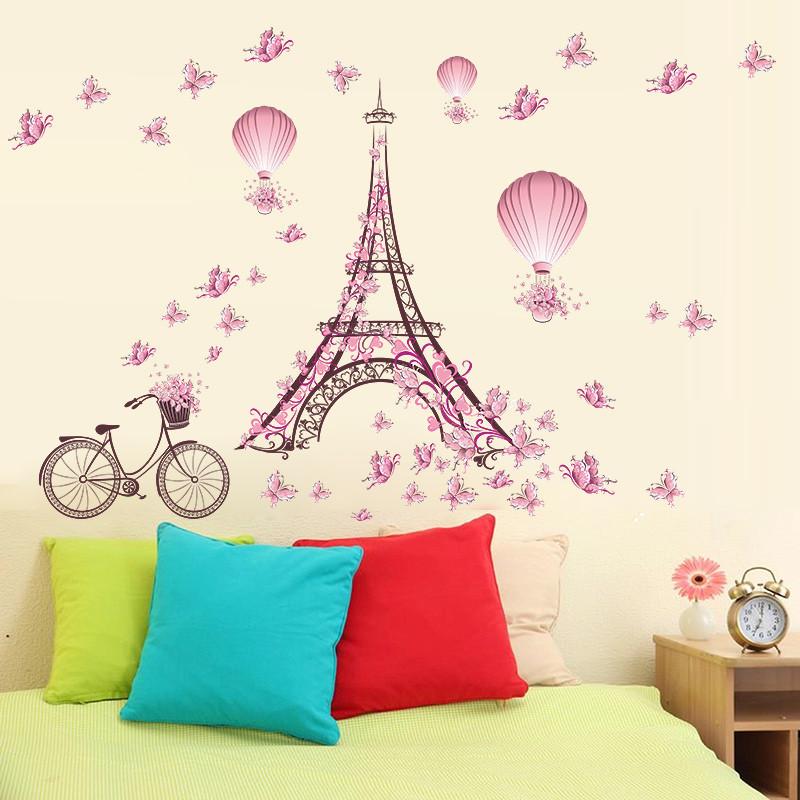 Sticker mural - Pink Tour Eiffel | sticker mural | STIKEO.COM