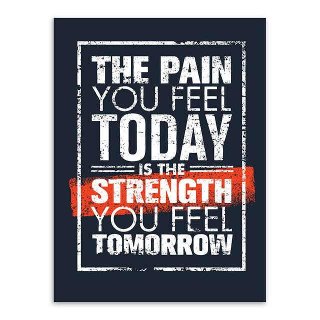 "The pain you feel today is the strenght tomorrow" | poster | STIKEO.COM