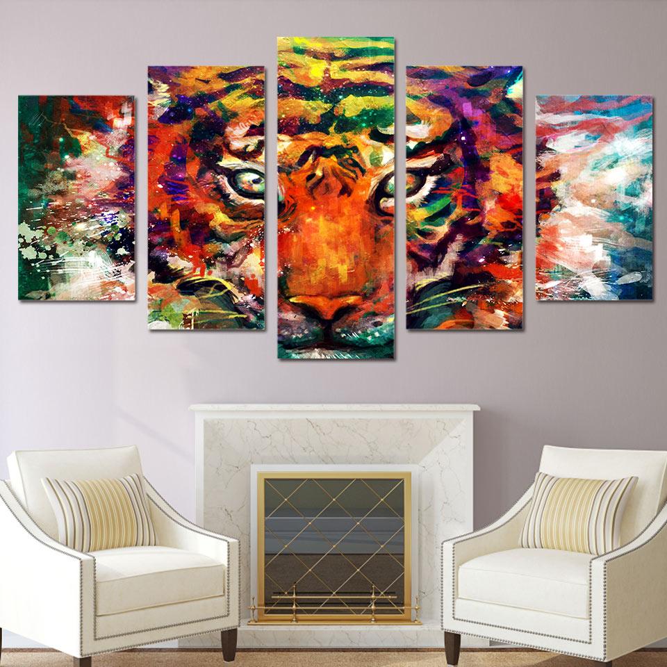 Colorful Tiger | tableau | STIKEO.COM