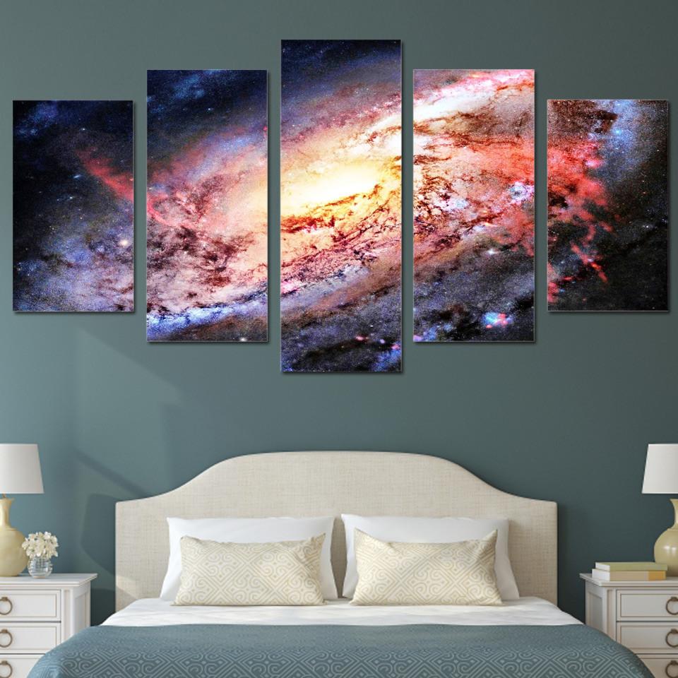 Tableaux sur toile - Set de 5 - New galaxie | tableau | STIKEO.COM