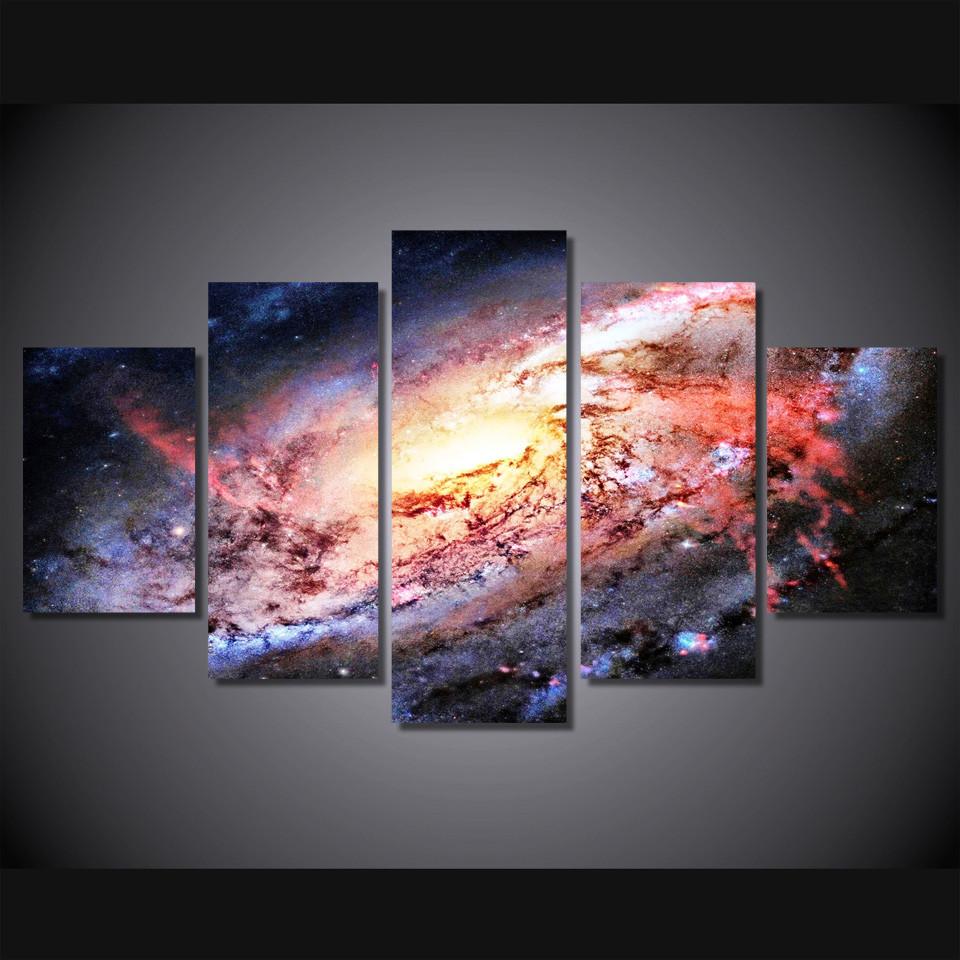 Tableaux sur toile - Set de 5 - New galaxie | tableau | STIKEO.COM