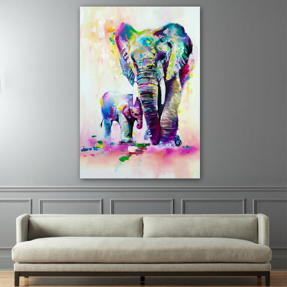 Watercolor Eléphant | tableau | STIKEO.COM