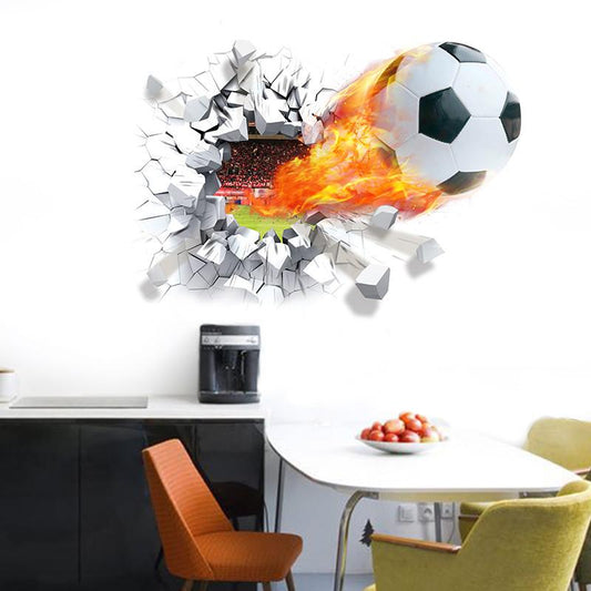 Sticker mural - Ballon de foot en feu | sticker mural | STIKEO.COM