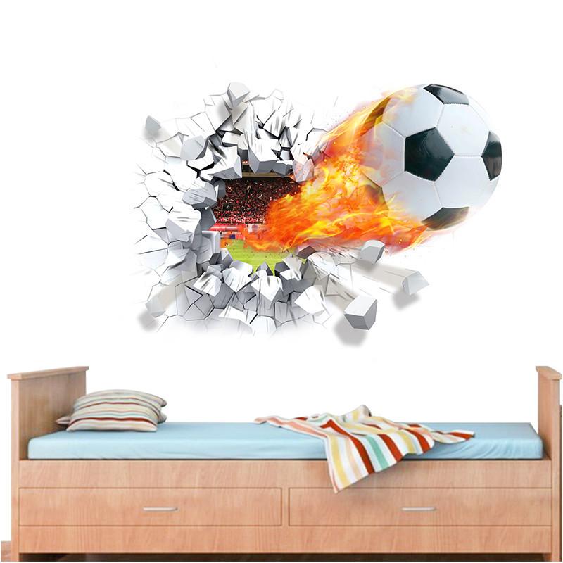 Sticker mural - Ballon de foot en feu | sticker mural | STIKEO.COM