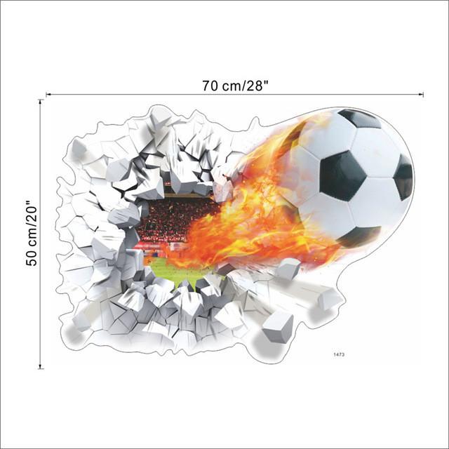 Sticker mural - Ballon de foot en feu | sticker mural | STIKEO.COM