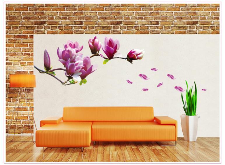 Sticker Mural - Peach  Flower | sticker mural | STIKEO.COM